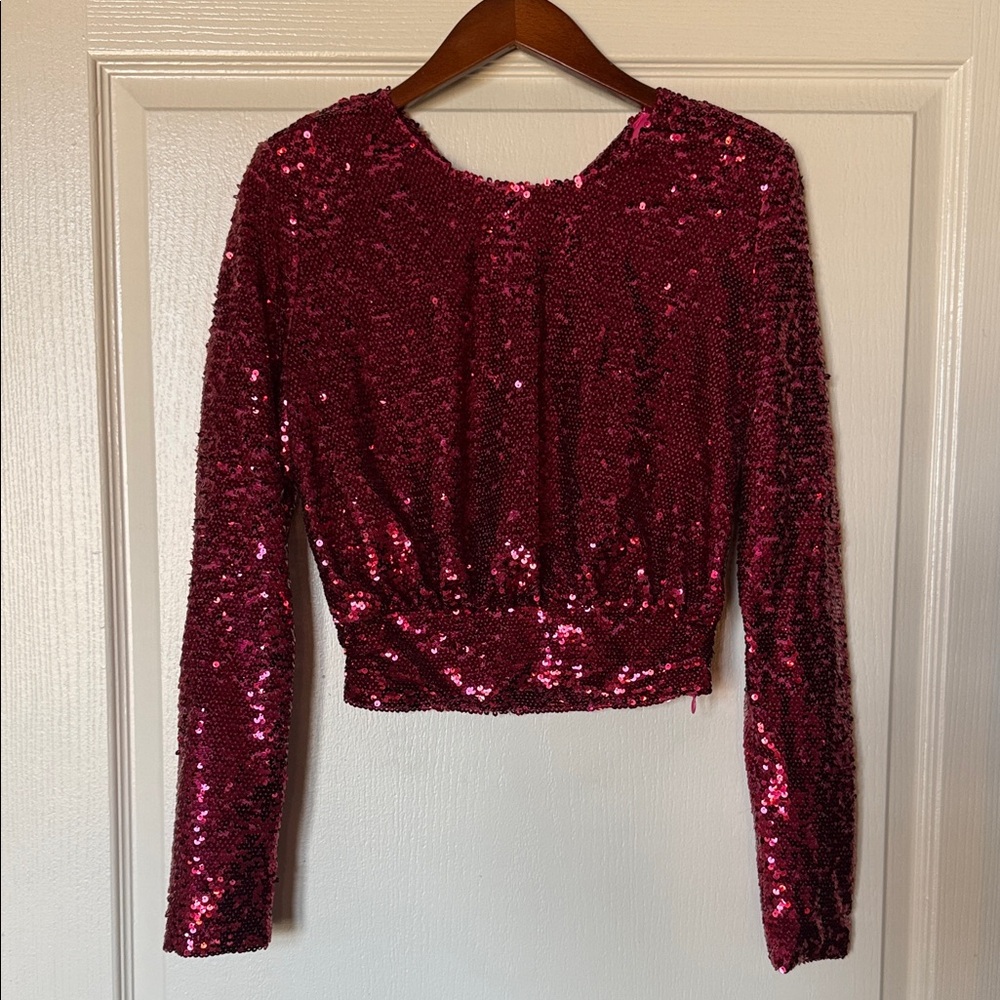 Glamorous Sequin Crop Top